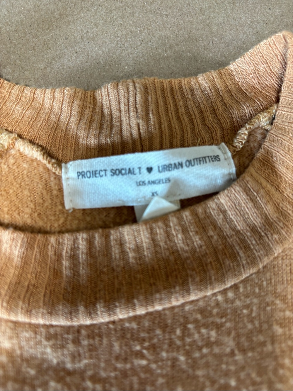 Urban Outfitters Project Social T Women's Rust/Tan Crewneck Sweater